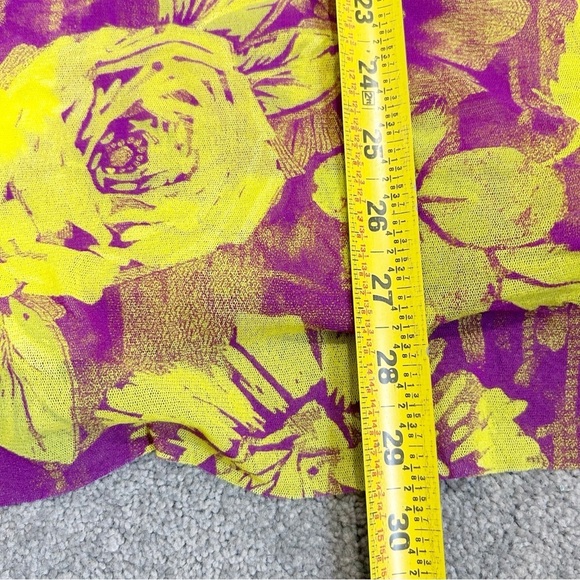 Jean Paul Gautier Soleil Mesh Swim Cover Up Size Large One Size Floral Purple - Picture 16 of 16